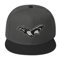 Flying Vampire Bat Goth Fashion Embroidered Flat Bill Cap embroidered snapback hat, product image 25
