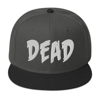 White DEAD Emotional Depression Embroidered Flat Bill Cap embroidered snapback hat, product image 1