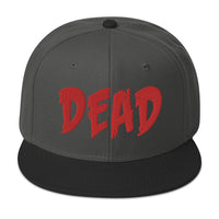 Red DEAD Emotional Depression Embroidered Flat Bill Cap embroidered snapback hat, product image 25