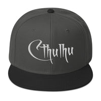 White Call of Cthulhu The Great Old Ones Embroidered Flat Bill Cap embroidered snapback hat, product image 25