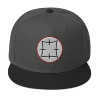 Ancient Japanese Symbol Embroidered Samurai Flat Bill Cap embroidered snapback hat, product image 25
