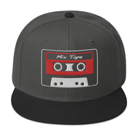 80's Style Retro Cassette Mix Tape Embroidered Flat Bill Cap embroidered snapback hat, product image 25