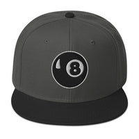 8 Ball Pool Billiards Embroidered Flat Bill Cap embroidered snapback hat, product image 26
