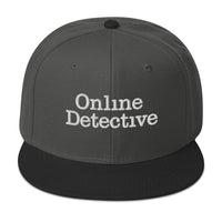 Online Detective embroidered snapback hat, product image 7