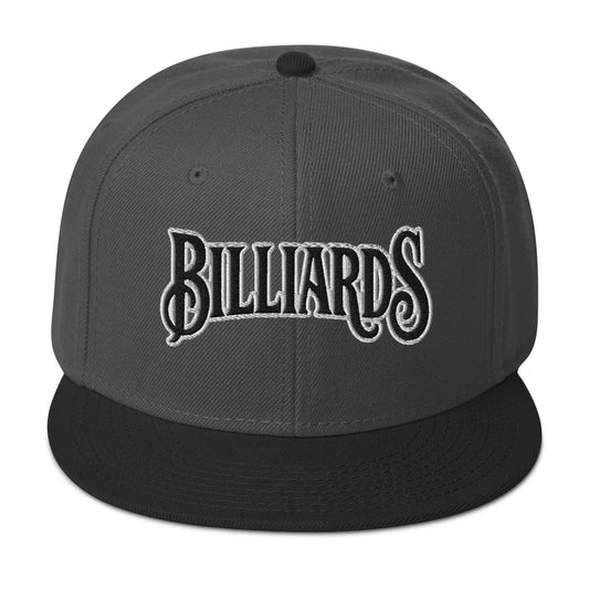 Billiards Pool Hall embroidered snapback hat, product image 1