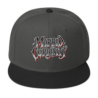 Morbid Curiosity Horror embroidered snapback hat, product image 1