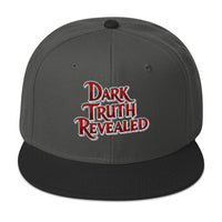 Dark Truth Revealed True Crime Flat Bill embroidered snapback hat, product image 7