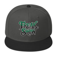 Freak Show Horror Flat Bill embroidered snapback hat, product image 1