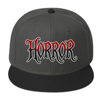 HORROR Flat Bill embroidered snapback hat, product image 7