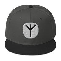 Algiz Rune embroidered snapback hat, product image 7