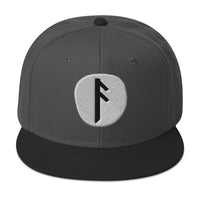Ansuz Rune embroidered snapback hat, product image 7