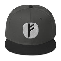 Fehu Rune embroidered snapback hat, product image 7