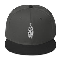 Hanging Bat Closed Wings embroidered snapback hat, product image 1