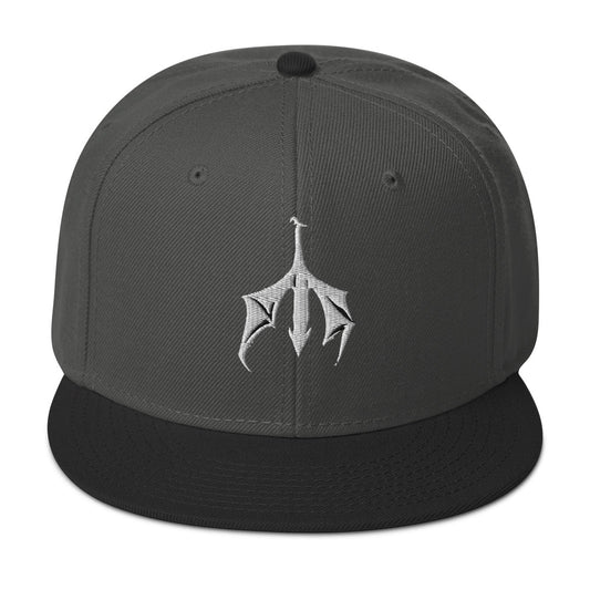 Hanging Bat Open Wings embroidered snapback hat, product image 1