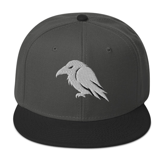 Raven embroidered snapback hat, product image 1