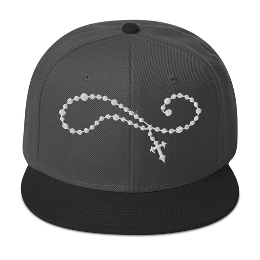 Rosary Beads embroidered snapback hat, product image 1
