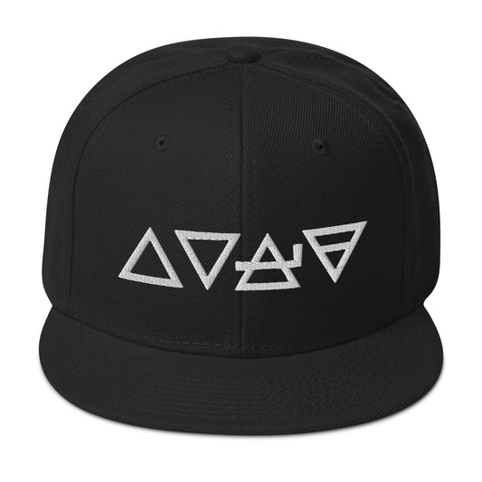 Fire Water Wind Earth The Four Elements of Matter Embroidered Flat Bill Cap embroidered snapback hat, product image 1
