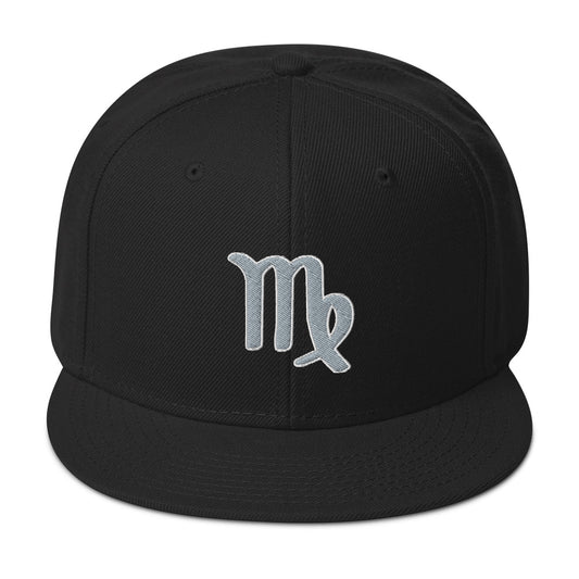 Zodiac Sign Virgo Embroidered Flat Bill Cap embroidered snapback hat, product image 1