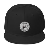 Black Widow Spider Latrodectus Embroidered Flat Bill Cap embroidered snapback hat, product image 4