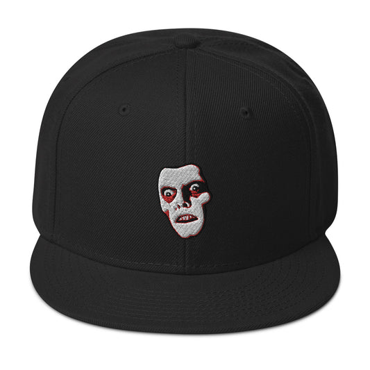 Horror Monster Pazuzu "Captain Howdy" Embroidered Flat Bill Cap embroidered snapback hat, product image 1
