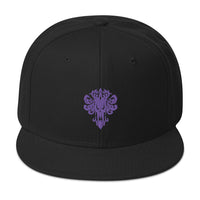 Purple Haunted Mansion Demon Wallpaper Embroidered Flat Bill Cap embroidered snapback hat, product image 4