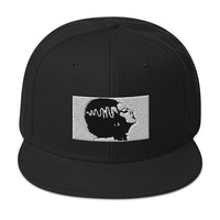 Halloween Monster Bride of Frankenstein Embroidered Flat Bill Cap embroidered snapback hat, product image 4