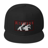 Gruss Vom Krampus Embroidered Flat Bill Cap embroidered snapback hat, product image 4