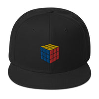 Gaming Speed Cube Puzzle Box Embroidered Flat Bill Cap embroidered snapback hat, product image 4