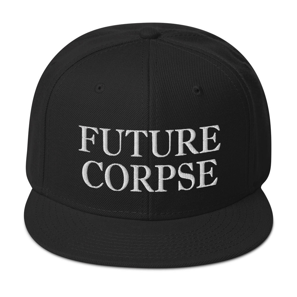 Future Corpse Goth Fashion Embroidered Flat Bill Cap Snapback Hat
