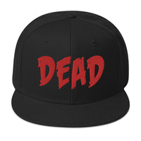 Red DEAD Emotional Depression Embroidered Flat Bill Cap embroidered snapback hat, product image 4