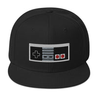 Classic 80's Game Controller Embroidered Flat Bill Cap embroidered snapback hat, product image 4