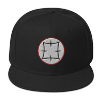 Ancient Japanese Symbol Embroidered Samurai Flat Bill Cap embroidered snapback hat, product image 4