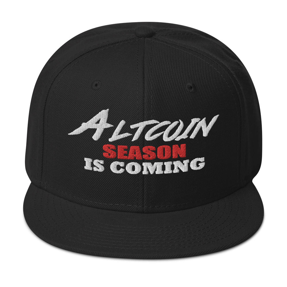 Altcoin Season Is Coming Crypto Bull Run Flat Bill Cap Snapback Hat