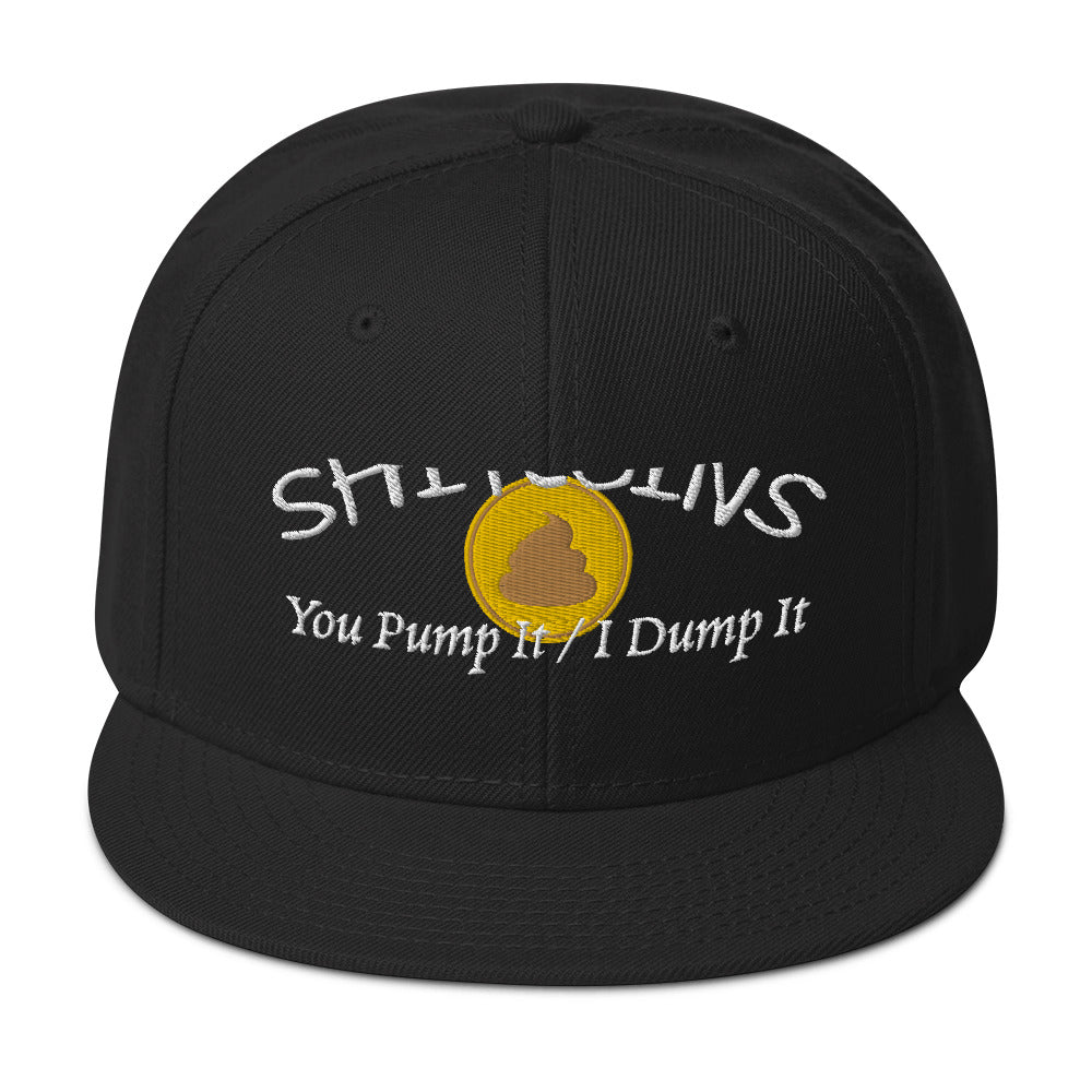 Shitcoins Pump and Dump Meme Coins Tokesn Crypto Flat Bill Cap Snapback Hat