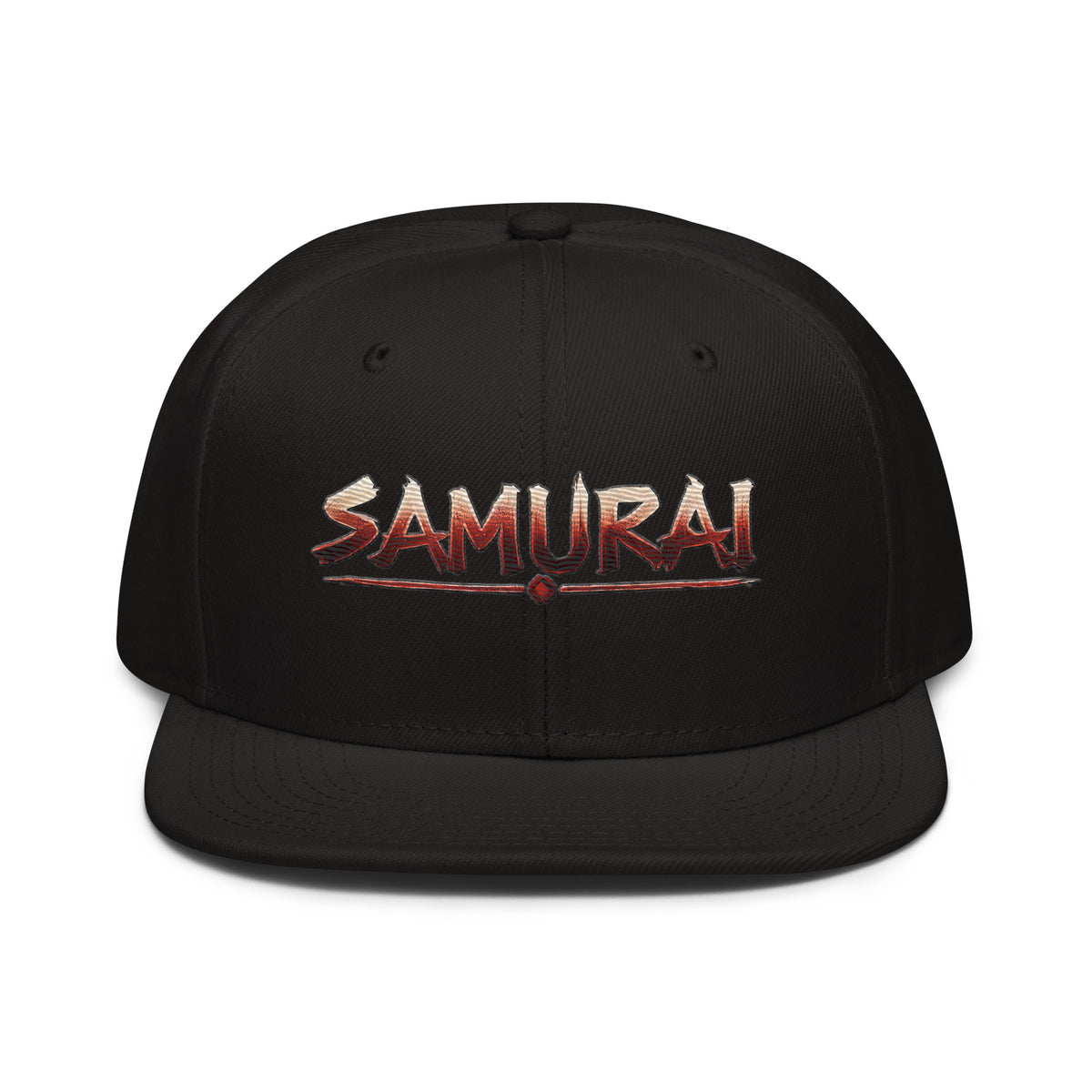 Anime Samurai Warrior Embroidered Flat Bill embroidered snapback hat, product image 3