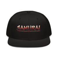 Anime Samurai Warrior Embroidered Flat Bill embroidered snapback hat, product image 3