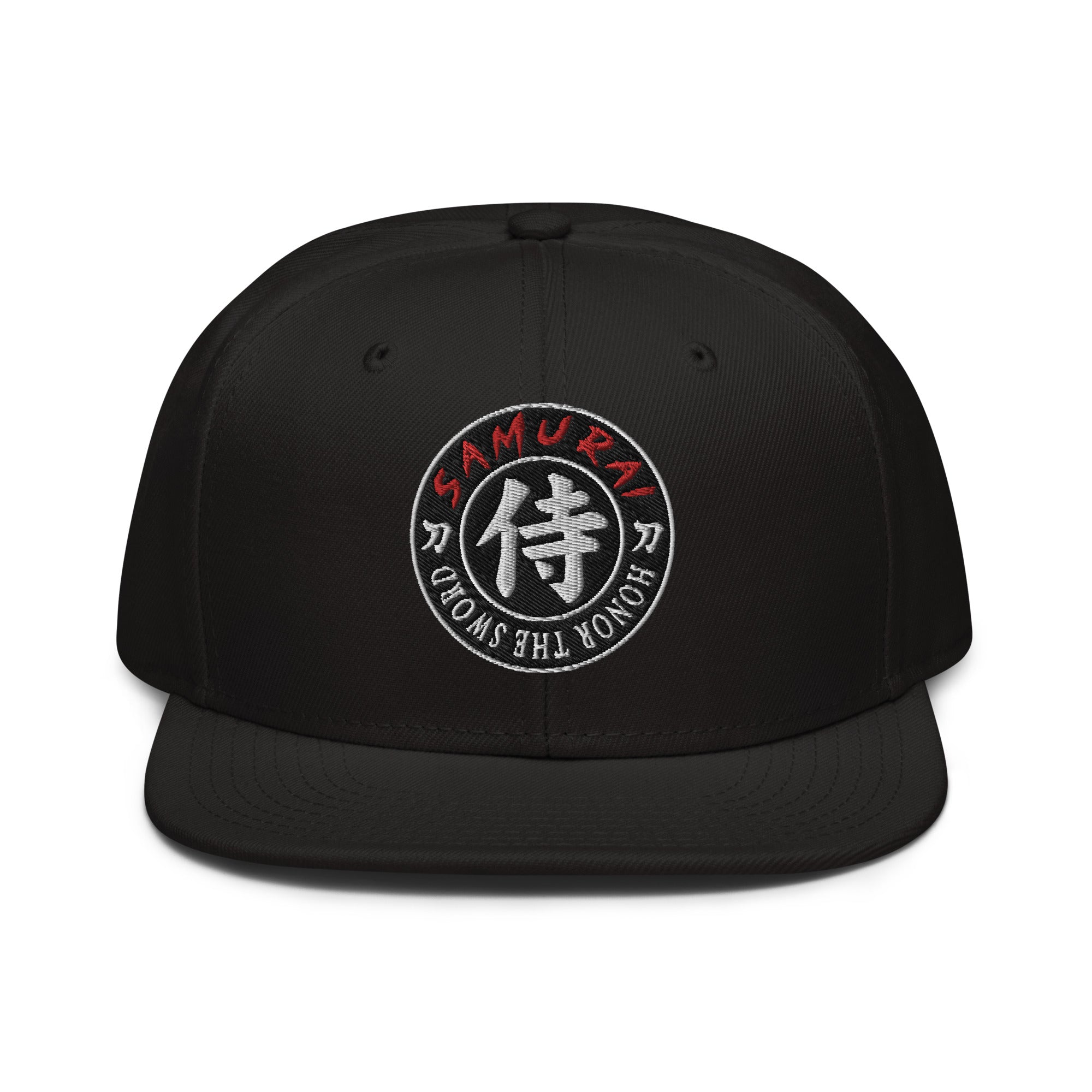 Samurai Honor the Sword Japanese Kanji Symbol Flat Bill Snapback Hat