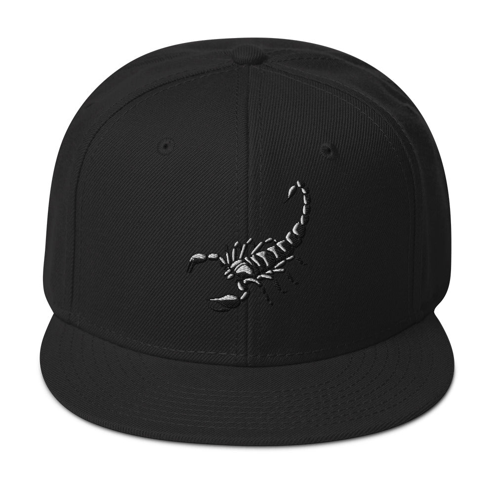 Scorpion Deadly Sting Flat Bill Cap embroidered snapback hat, product image 4