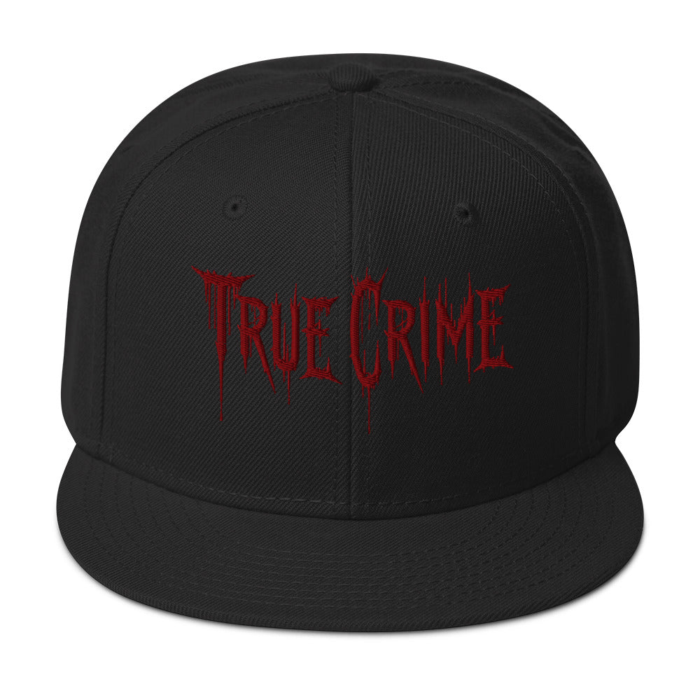 Blood Drip True Crime embroidered snapback hat, product image 4
