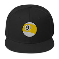Nine Ball Billiards embroidered snapback hat, product image 4