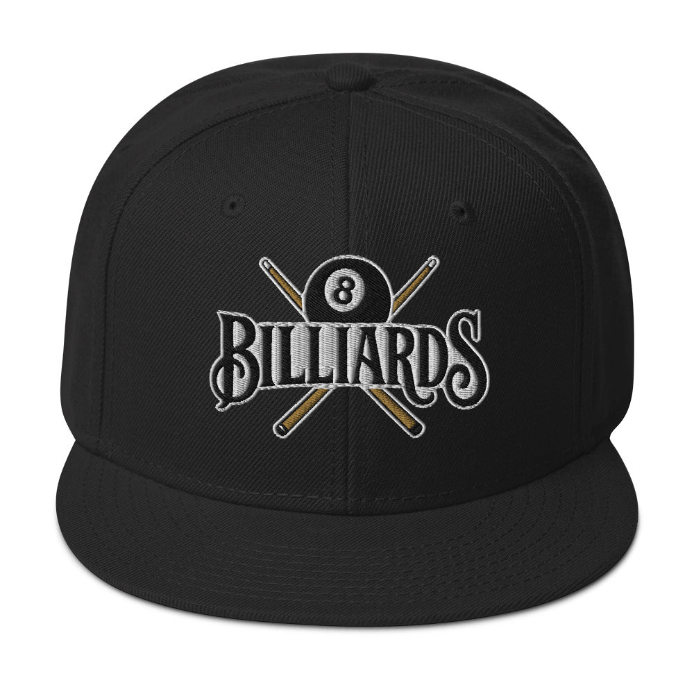 Billiards Cue Sticks 8 Ball embroidered snapback hat, product image 4