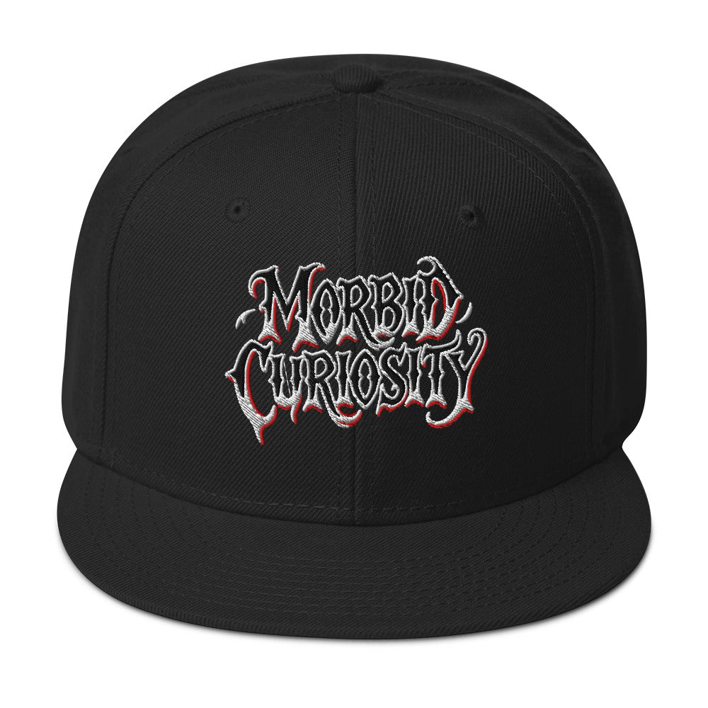 Morbid Curiosity Horror embroidered snapback hat, product image 4