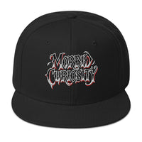 Morbid Curiosity Horror embroidered snapback hat, product image 4