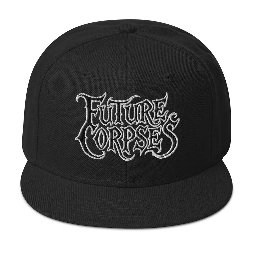 Future Corpses Horror Flat Bill embroidered snapback hat, product image 4