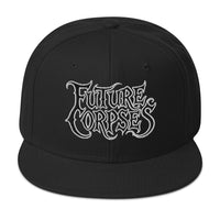 Future Corpses Horror Flat Bill embroidered snapback hat, product image 4