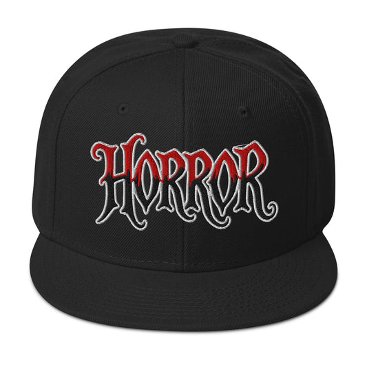 HORROR Flat Bill embroidered snapback hat, product image 1