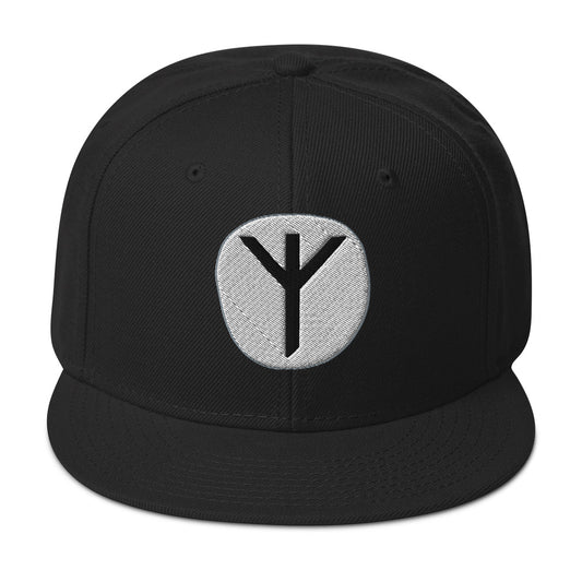 Algiz Rune embroidered snapback hat, product image 1