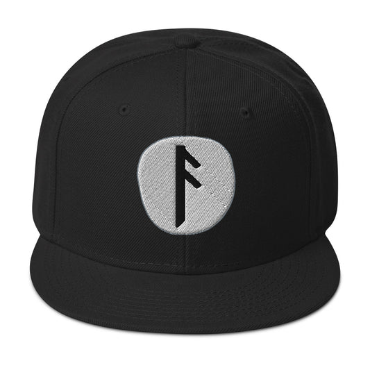 Ansuz Rune embroidered snapback hat, product image 1