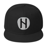 Hagalaz Rune embroidered snapback hat, product image 1