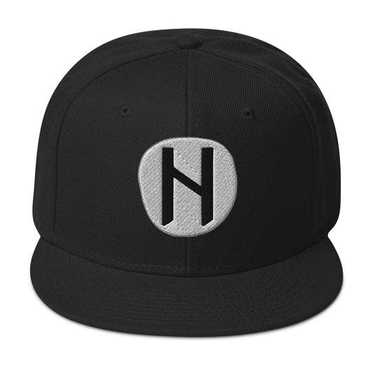 Hagalaz Rune embroidered snapback hat, product image 1